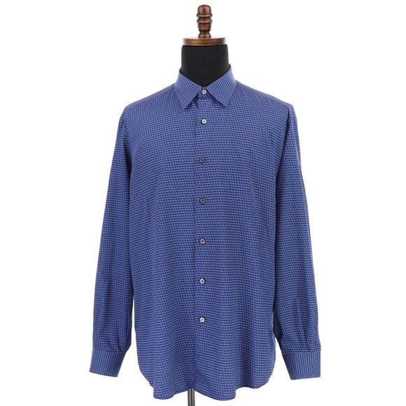 Ermenegildo Zegna Other - Ermenegildo Zegna Centoquaranta Dress Shirt Mens XXL Blue Palm Tree Print